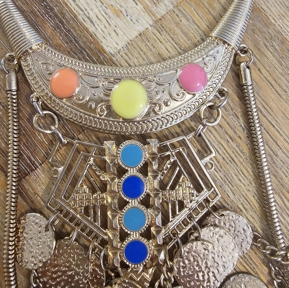 MIKA Master Of Coin Boho Gypsy Fringe Necklace - Picture 5 of 7